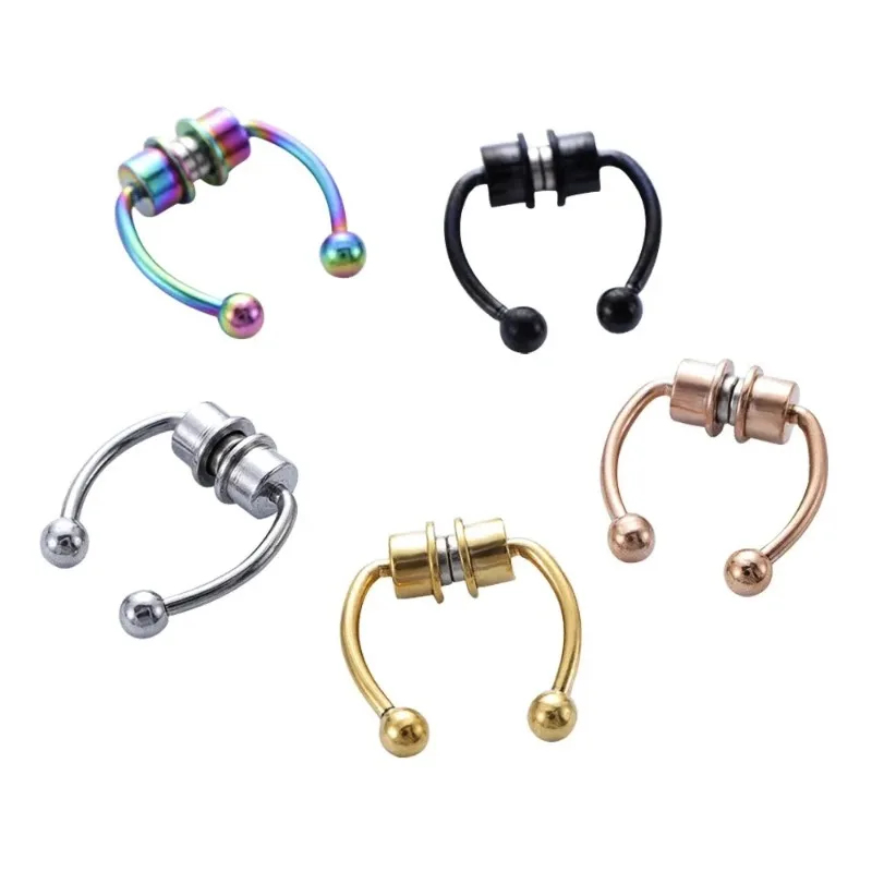 Body Jewelry Nose - 1/2/3 szt. Sztuczne magnetyczne kolczyki do