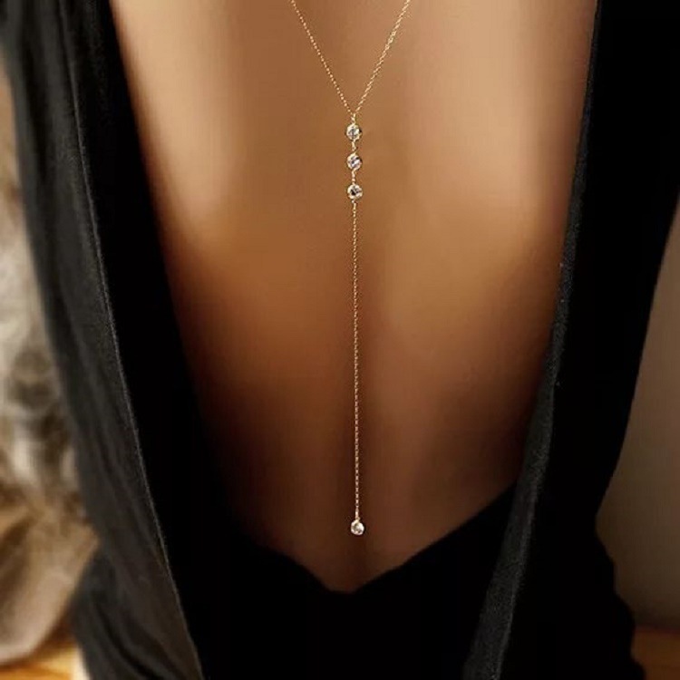 Body Jewelry Chest - Nowy Seksowny Naszyjnik z Cyrkoniami na