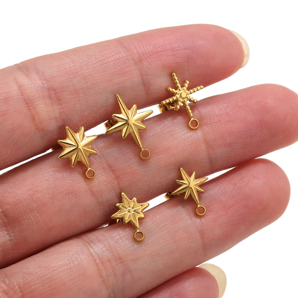 Body Jewelry Tool - 6 szt. Kolczyki wkrętki w kształcie