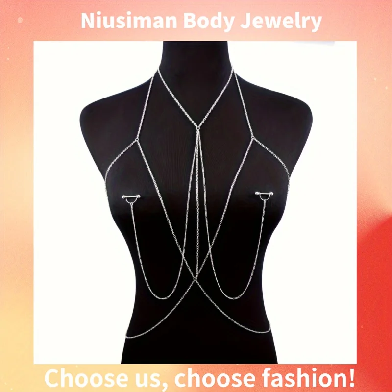 Body Jewelry Nipple Chain - 1 szt. Elegancki i seksowny łańcuszek