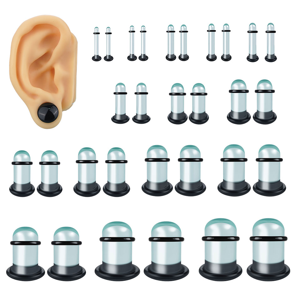 Body Jewelry Ear Gauges - 2 szt. Szklane Rozpychacze do Uszu