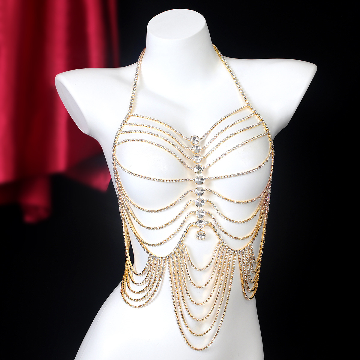 Body Jewelry Retainers - Luksusowe frędzle w paski w stylu