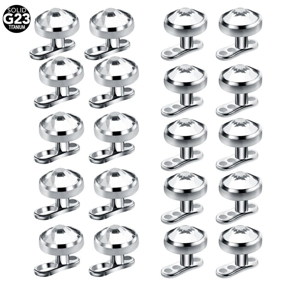 Body Jewelry Dermal - 10szt/lot Titanium Micro Dermal Piercings Set