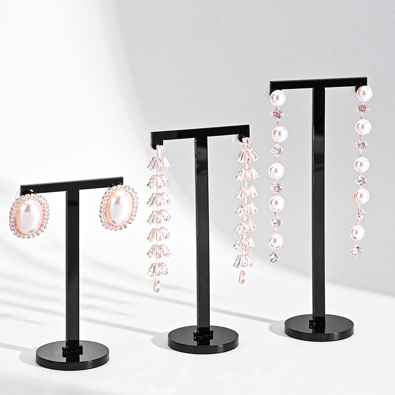 Body Jewelry Display - 6 sztuk akrylowy czarny/biały kształt T