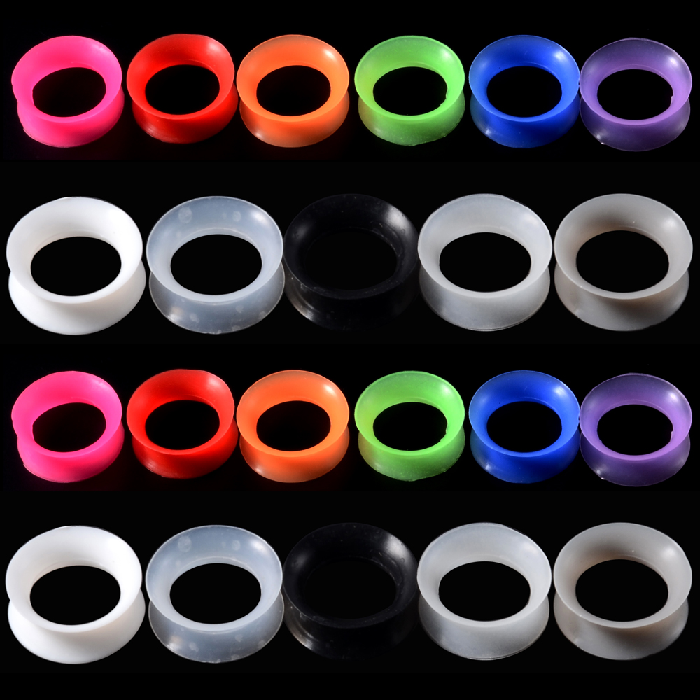 Body Jewelry Ear Gauges - 2 szt. Silikonowe zatyczki do uszu