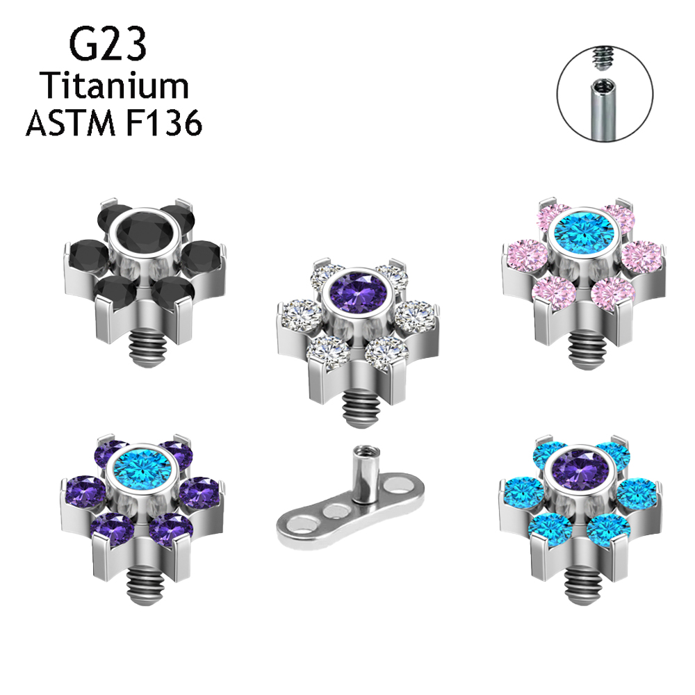 Body Jewelry Dermal - Pierścienie dermalne z tytanu G23, ukryte
