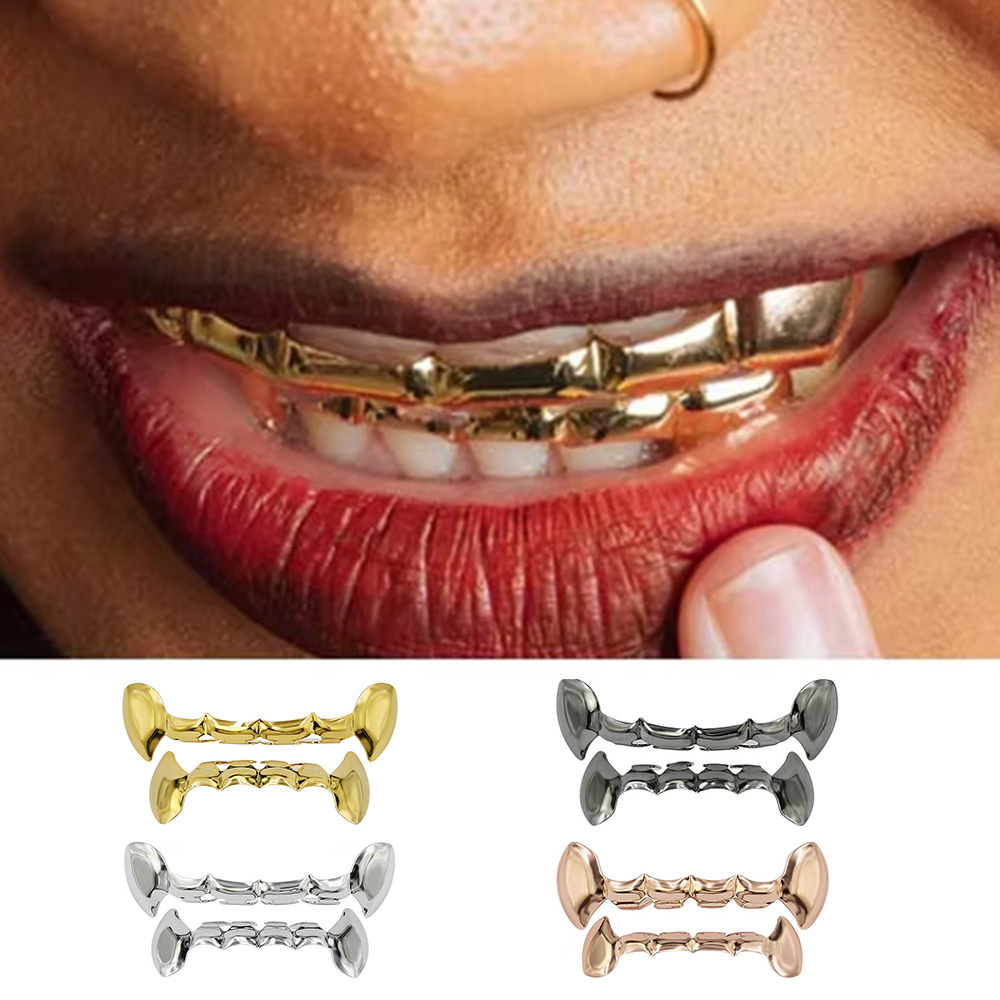 Body Jewelry Men - YOUNGX Hip Hop Wampirze Zęby Grillzy