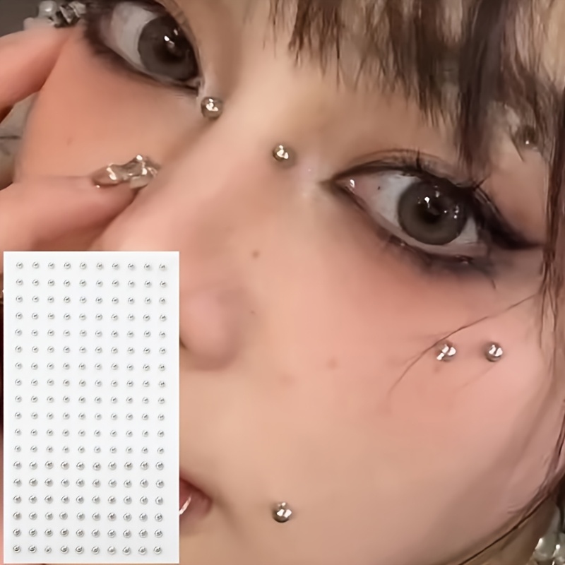 Body Jewelry Nose - Zestaw 4 szt. samoprzylepnych sztucznych kolczyków