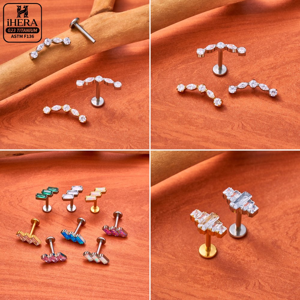 Tytan ASTM F136 do piercingu,  – Flat Back Labret Stud recenzja i cena