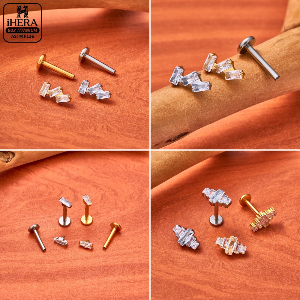 Tytan ASTM F136 do piercingu,  – Flat Back Labret Stud recenzja i cena