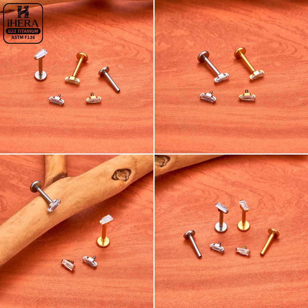 Tytan ASTM F136 do piercingu,  – Flat Back Labret Stud recenzja i cena