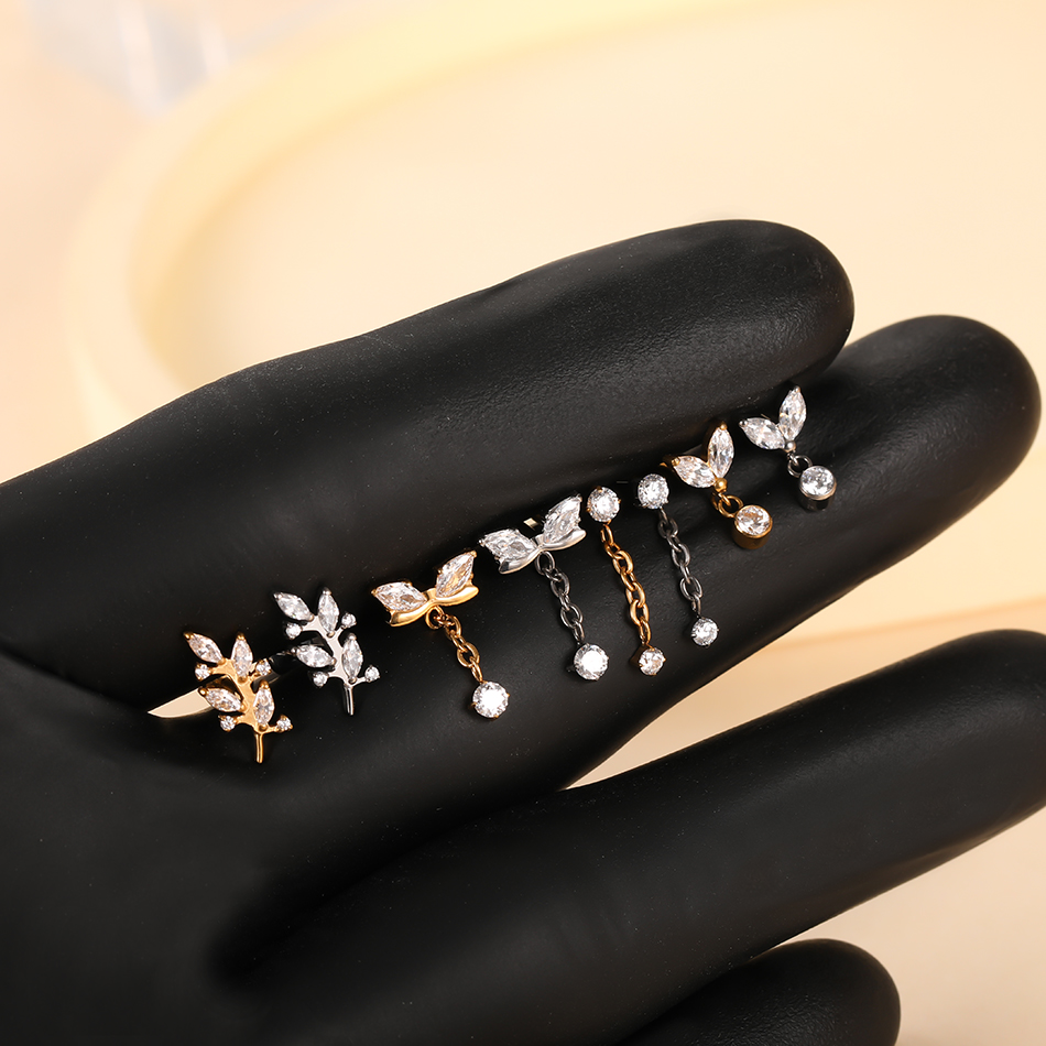 1 szt. Tytan ASTM F136 16G Kol – Flat Back Labret Stud recenzja i cena