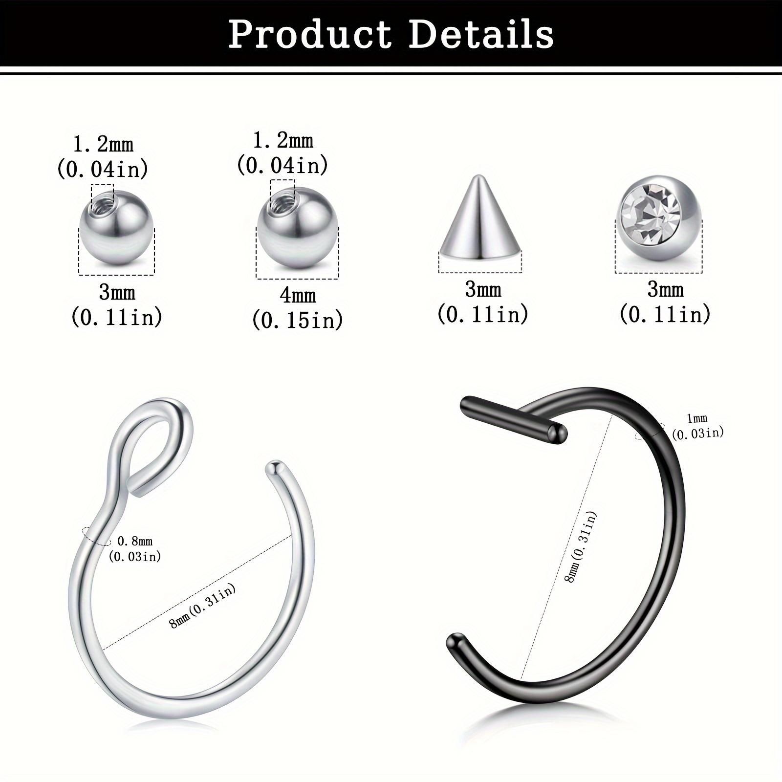 Sztuczne piercingi, sztuczny k – Body Jewelry Nose recenzja i cena