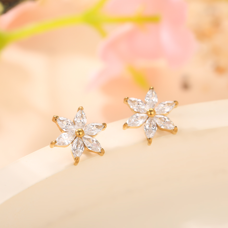 1/5PCS Titanium Crystal Flower – Body Jewelry Dermal recenzja i cena