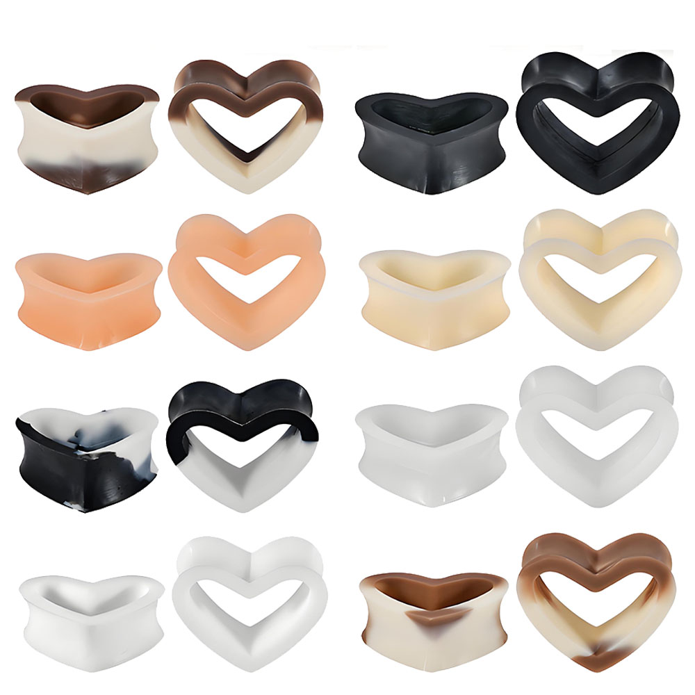 16 sztuk/partia serce silikono – Body Jewelry Ear Gauges recenzja i cena