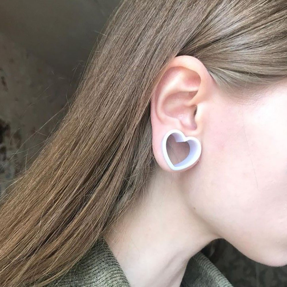 16 sztuk/partia serce silikono – Body Jewelry Ear Gauges recenzja i cena