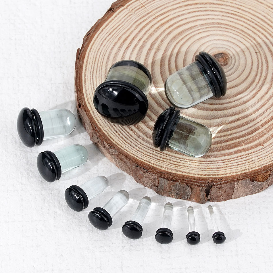 2 szt. Szklane Rozpychacze do  – Body Jewelry Ear Gauges recenzja i cena