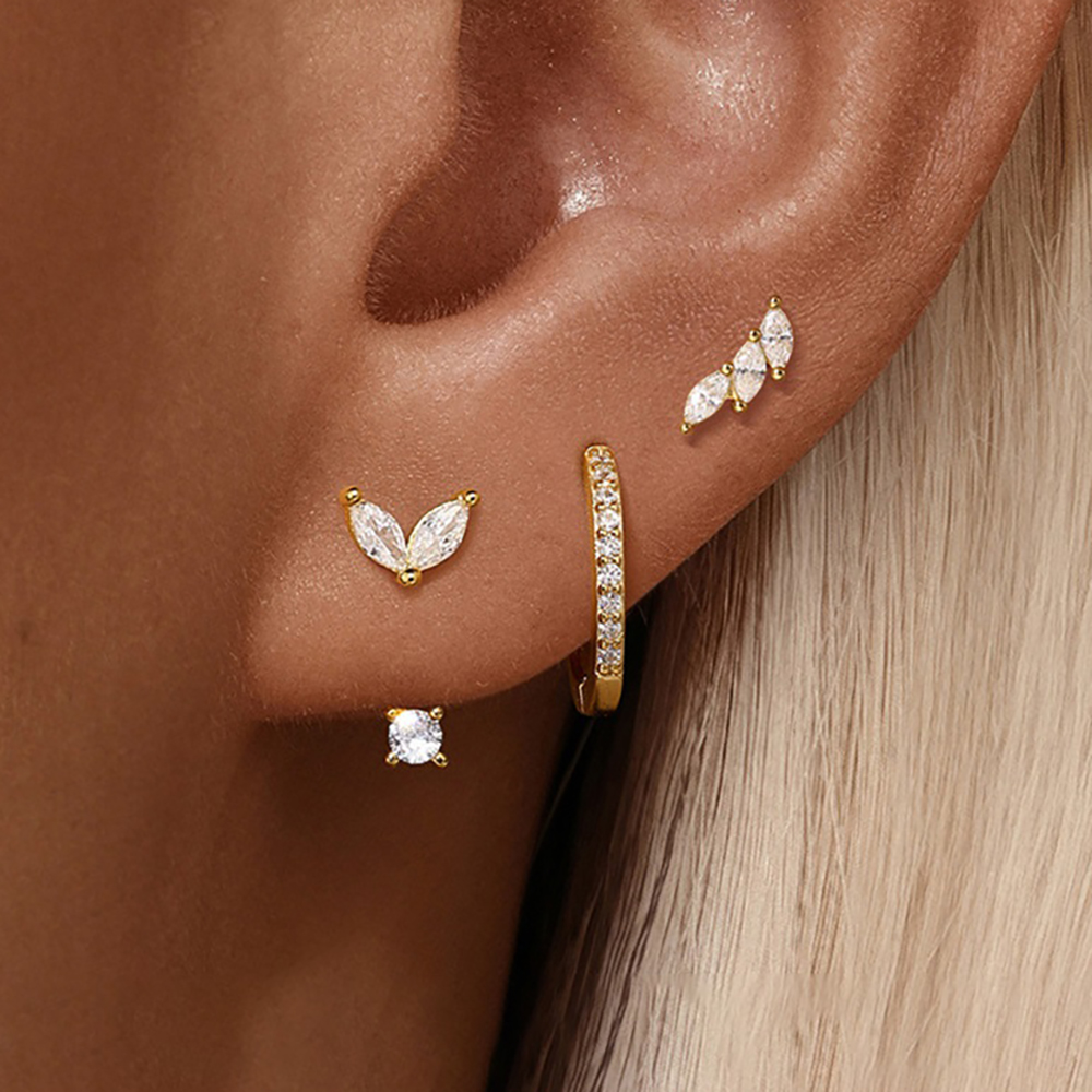 3 SZTUKI Modne Proste Kolczyki – Body Jewelry Kit recenzja i cena