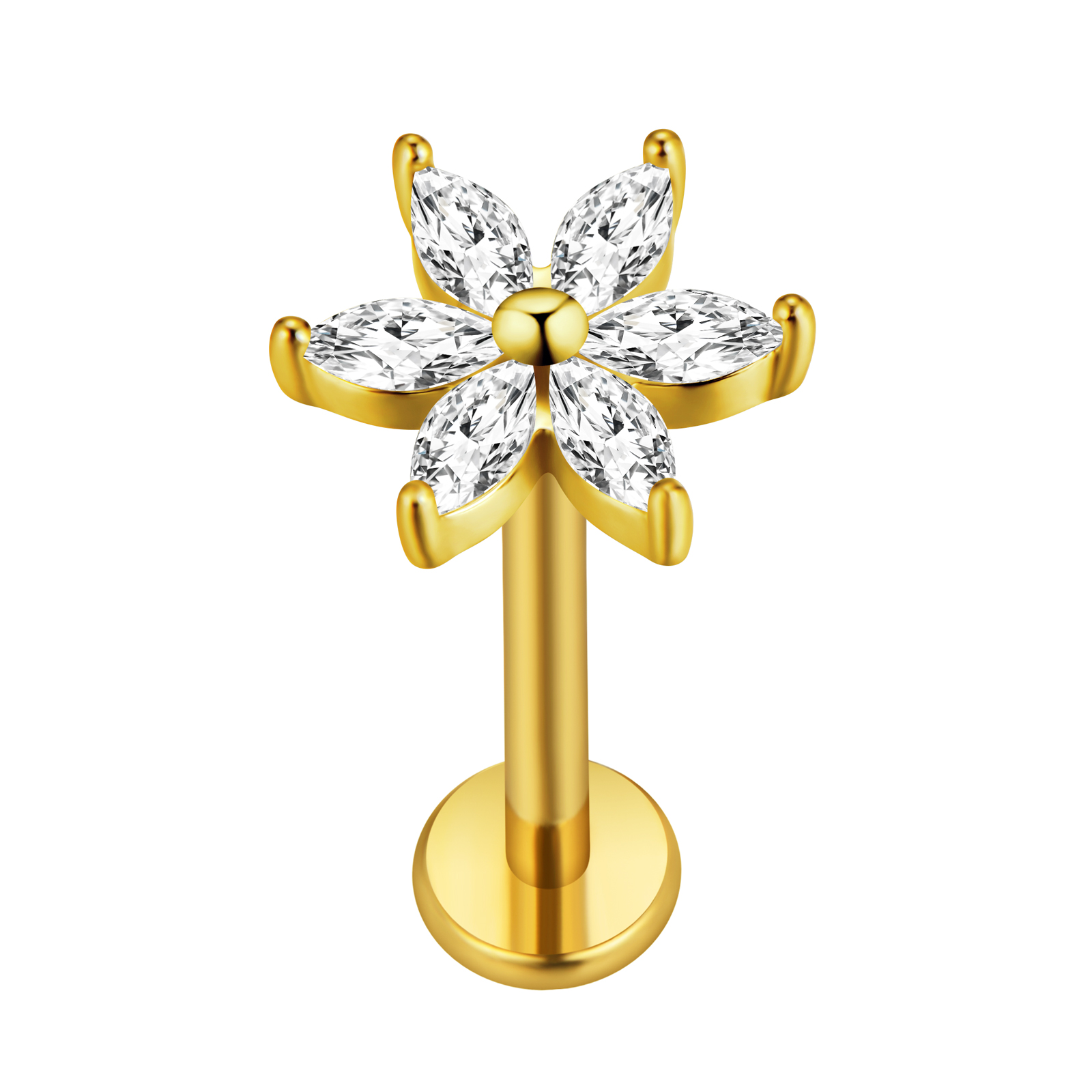 Liść klonu Labret Piercing gwi – Flat Back Labret Stud recenzja i cena