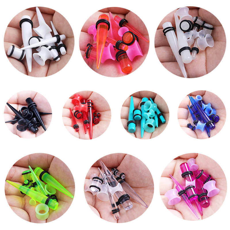 Zestaw 50 szt. akrylowych kolc – Body Jewelry Ear Gauges recenzja i cena