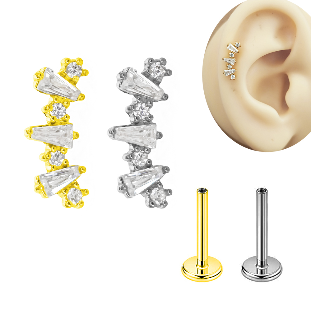 Wewnętrzna gwintowana sześcien – Flat Back Labret Stud recenzja i cena