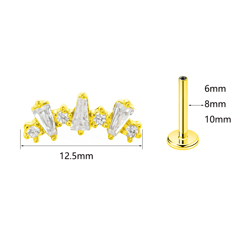 Wewnętrzna gwintowana sześcien – Flat Back Labret Stud recenzja i cena