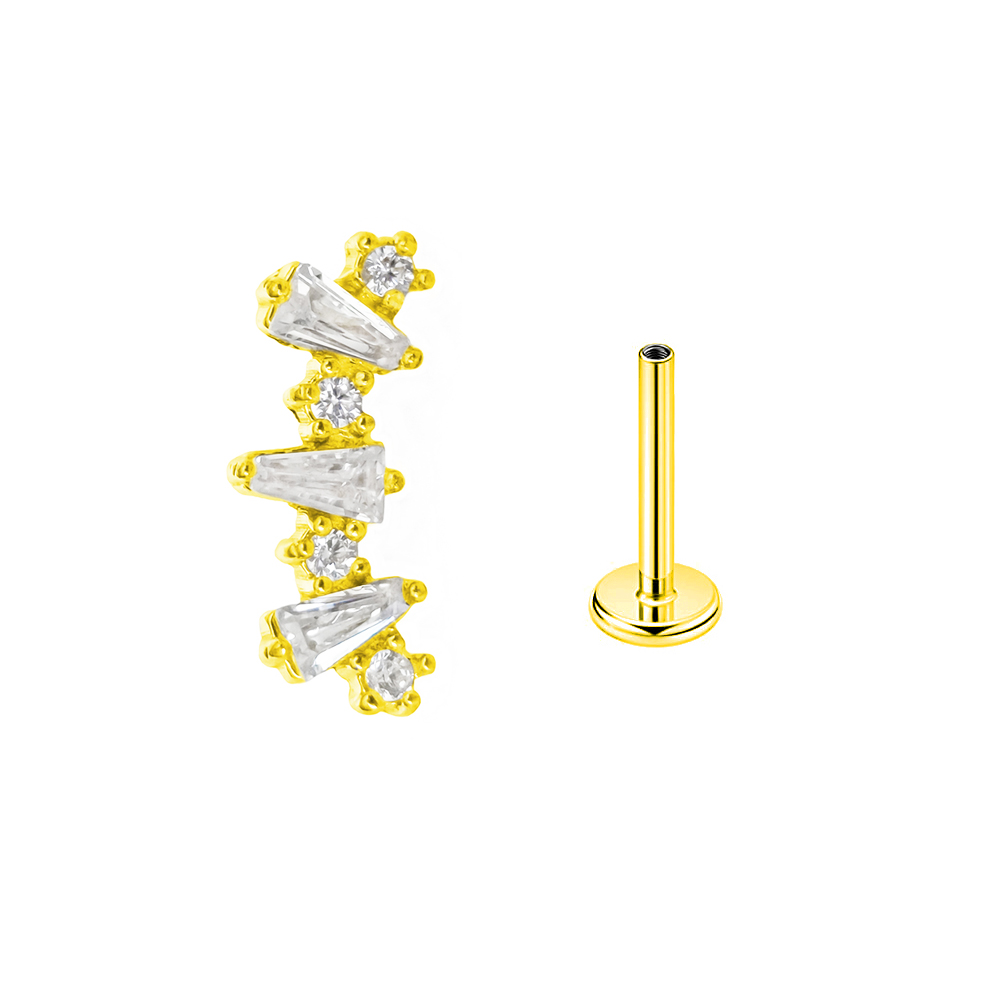 Wewnętrzna gwintowana sześcien – Flat Back Labret Stud recenzja i cena
