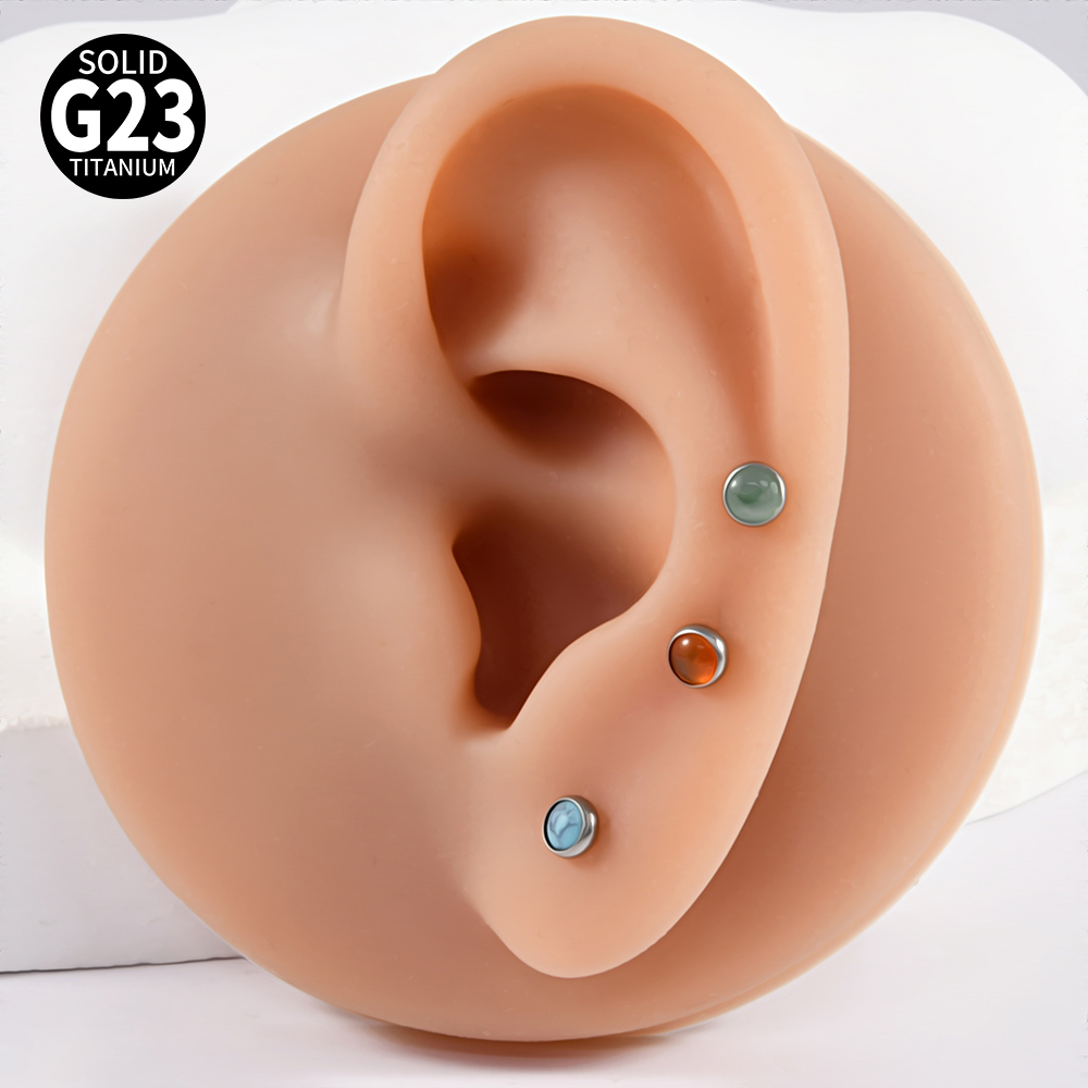1PC 16g G23 Titanium Crystal&S – Flat Back Labret Stud recenzja i cena