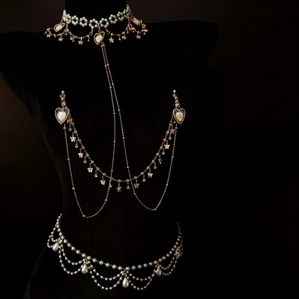 Perłowy choker, łańcuszek na c – Body Jewelry Nipple Chain recenzja i cena