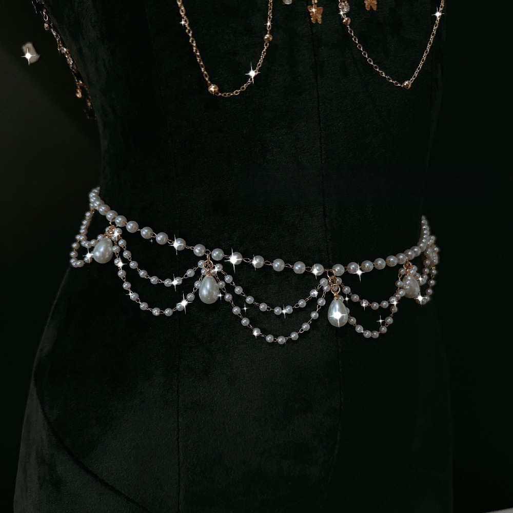 Perłowy choker, łańcuszek na c – Body Jewelry Nipple Chain recenzja i cena