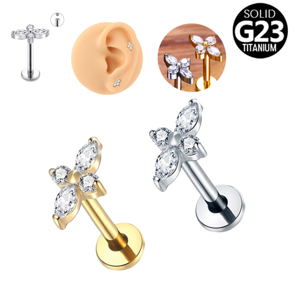 1 szt. Tytanowy Labret G23 do  – Flat Back Labret Stud recenzja i cena