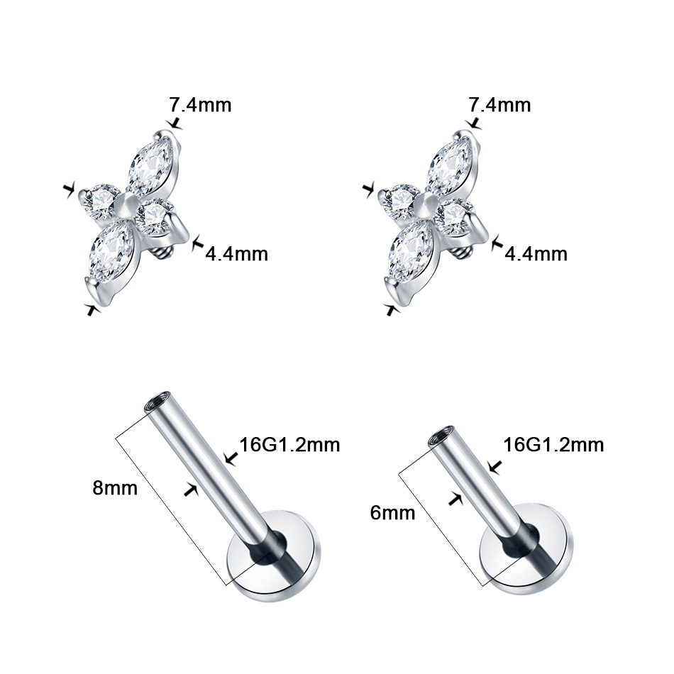 1 szt. Tytanowy Labret G23 do  – Flat Back Labret Stud recenzja i cena