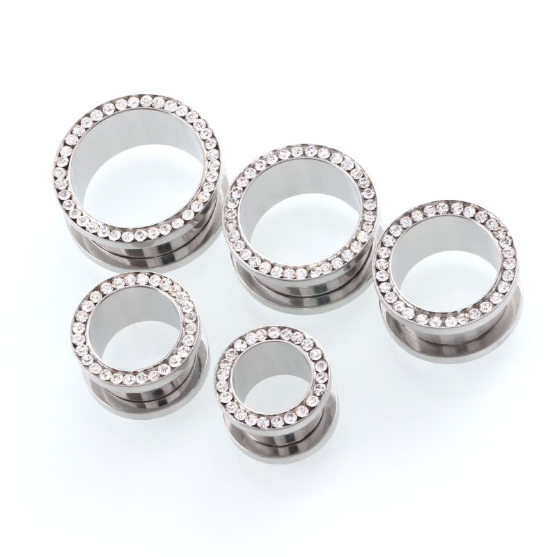 2 szt./lot Kryształowe tunele  – Body Jewelry Ear Gauges recenzja i cena