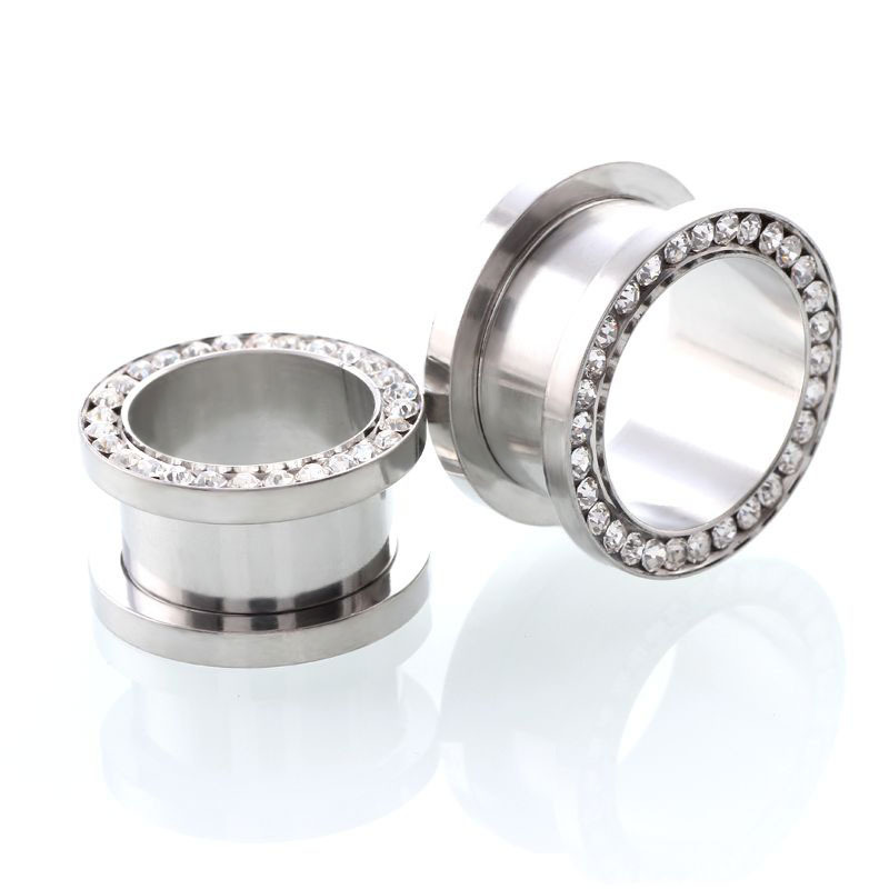 2 szt./lot Kryształowe tunele  – Body Jewelry Ear Gauges recenzja i cena