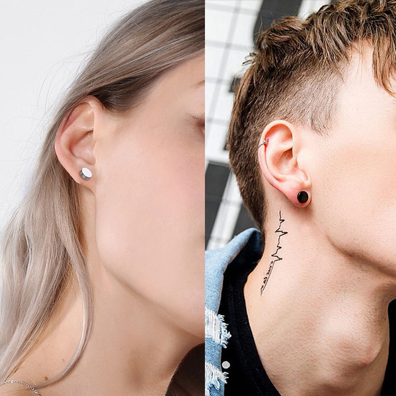 1 para/6 par sztyfty ze stali  – Body Jewelry Ear Gauges recenzja i cena