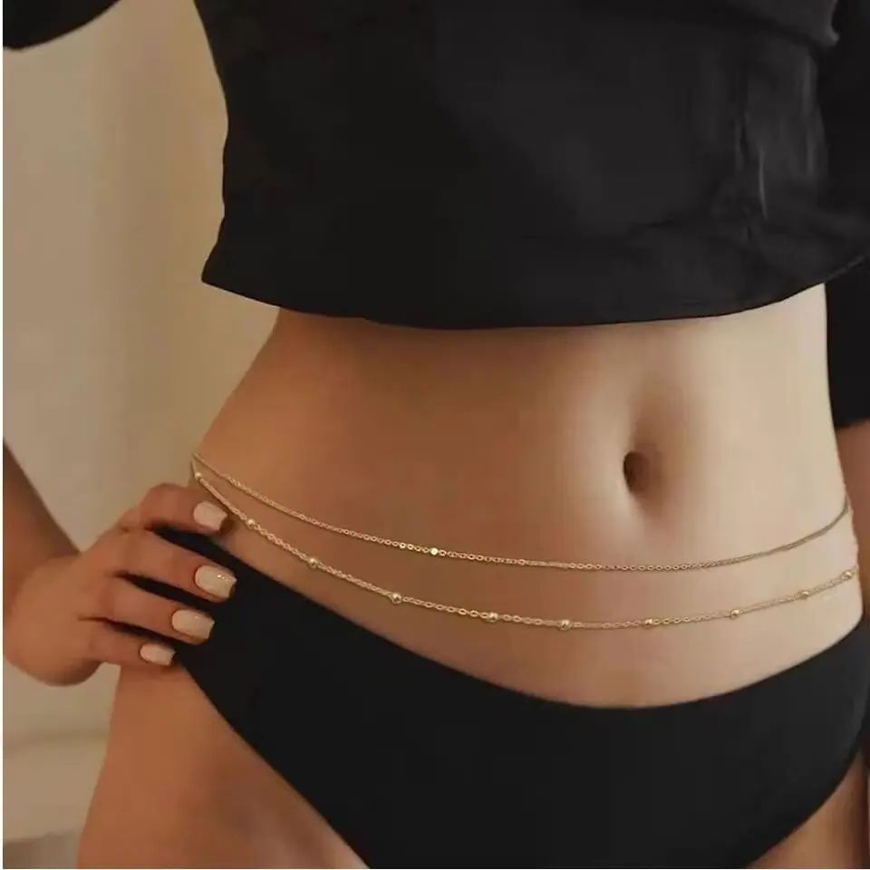 HipHop Podwójne Łańcuszki na B – Body Jewelry Online recenzja i cena