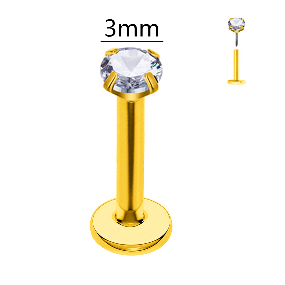 ASTM F136 G23 Tytan Kula Tragu – Flat Back Labret Stud recenzja i cena