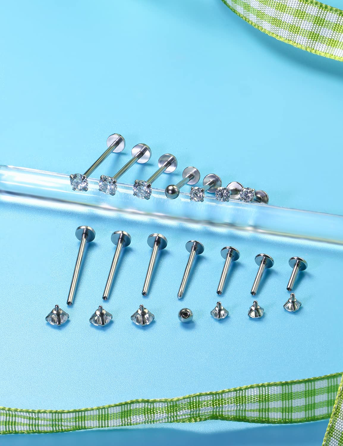 16G Różne rozmiary Płaski tył  – Flat Back Labret Stud recenzja i cena