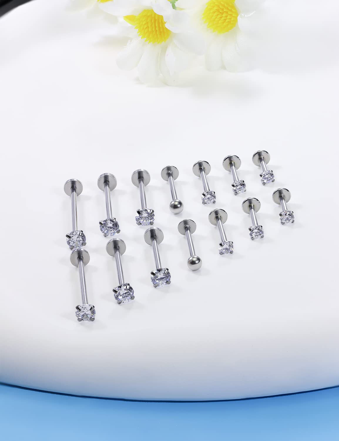 16G Różne rozmiary Płaski tył  – Flat Back Labret Stud recenzja i cena