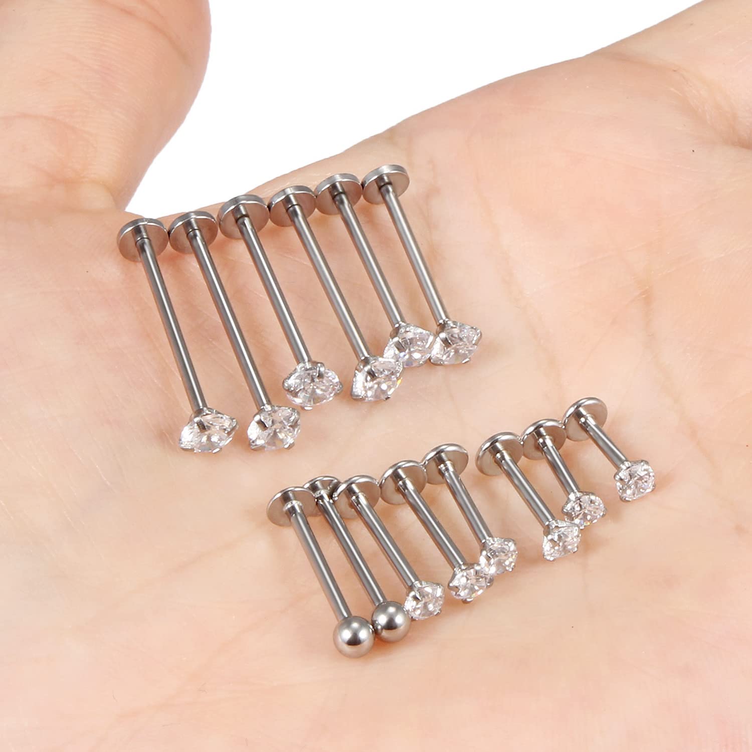16G Różne rozmiary Płaski tył  – Flat Back Labret Stud recenzja i cena
