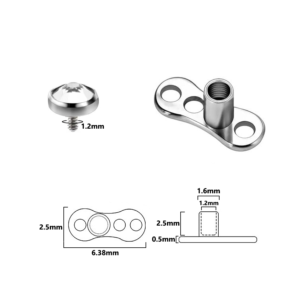 9 SZT.-1 SZT. Stal chirurgiczn – Body Jewelry Dermal recenzja i cena
