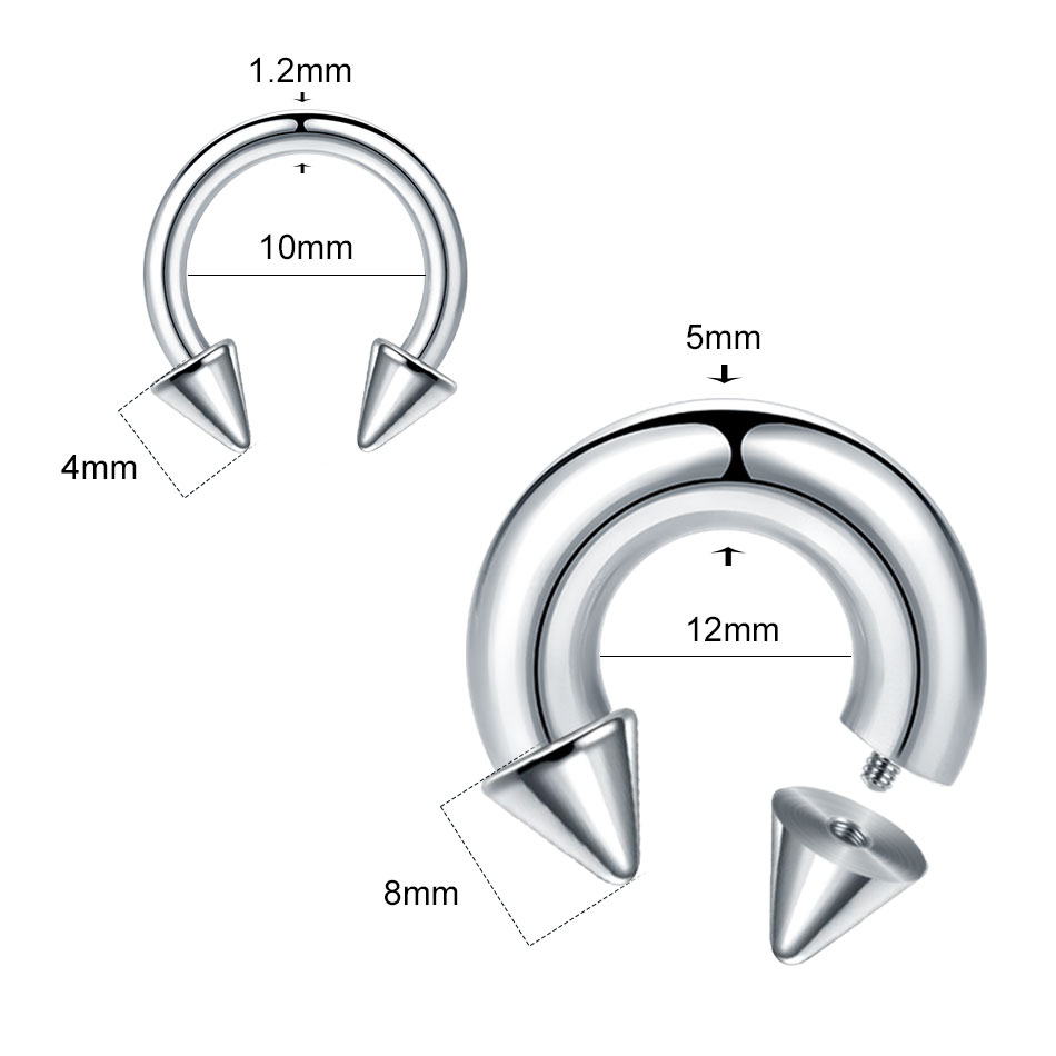 1 szt. Pierścień podkowy ze st – Body Jewelry Ear Gauges recenzja i cena