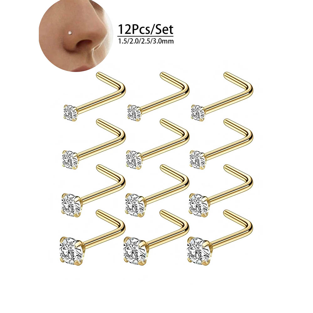 12-częściowy pełny zestaw hipo – Body Jewelry Nose recenzja i cena